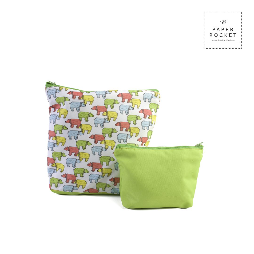 Bear Print Vanity Pouch
